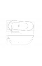 Акриловая ванна Cerutti SPA MIMI150 150х75 Акриловая ванна Cerutti SPA MIMI150 150х75