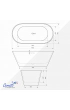 Акриловая ванна Cerutti TONIA170 170х75
