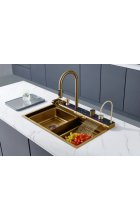 Мойка кухонная Cerutti SPA GLORIA Pro nano gold (золото)