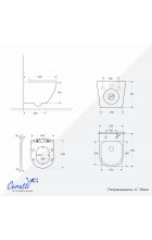 Унитаз CeruttiSPA AMICI Aria Tornado подвесной белый Унитаз CeruttiSPA AMICI Aria Tornado подвесной белый