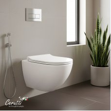 Унитаз CeruttiSPA AMICI Aria Tornado подвесной белый