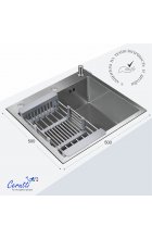 Мойка кухонная Cerutti SPA GLORIA50 nano embos Мойка кухонная Cerutti SPA GLORIA50 nano embos