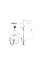 Душевая стойка Cerutti TORE цвет графит Душевая стойка Cerutti TORE цвет графит