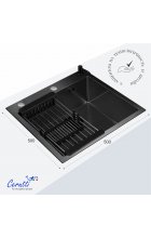 Мойка кухонная Cerutti SPA GLORIA50B nano black Мойка кухонная Cerutti SPA GLORIA50B nano black