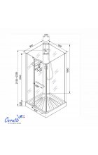Душевая кабина CeruttiSPA MIMI90BF без крыши