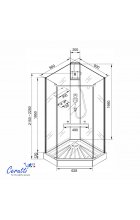 Душевая кабина Ceruttispa CHIKA901BF без крыши