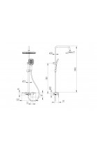 Душевая стойка Cerutti ARRIGO цвет графит