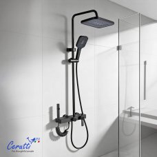 Душевая стойка Cerutti ALFIO цвет графит