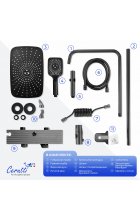 Душевая стойка Cerutti IVO цвет графит