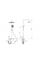 Душевая стойка Cerutti IVO цвет графит