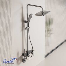 Душевая стойка Cerutti LIVIO цвет графит