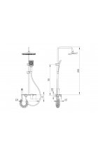 Душевая стойка Cerutti LIVIO цвет графит Душевая стойка Cerutti LIVIO цвет графит