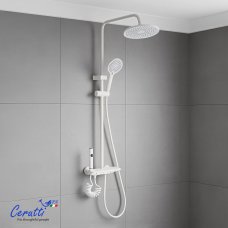 Душевая стойка Cerutti IGINO W цвет молочный (белый)