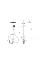 Душевая стойка Cerutti LORETO цвет графит Душевая стойка Cerutti LORETO цвет графит