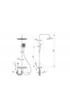 Душевая стойка Cerutti NIVES цвет графит Душевая стойка Cerutti NIVES цвет графит