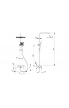 Душевая стойка Cerutti NANNI цвет графит Душевая стойка Cerutti NANNI цвет графит