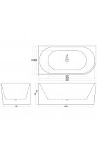 Акриловая ванна Cerutti AMI R CT10091 170х75