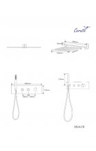 Душевая система Cerutti VELIA CR СТ10398 скрытого монтажа, хром