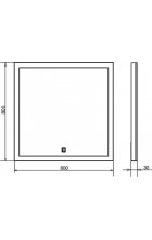 Зеркало Comforty Гиацинт 80 подсветка, сенсор
