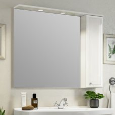 Зеркало-шкаф Comforty Сочи 100 с подсветкой, белый глянец