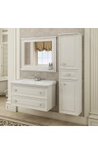 Зеркало Comforty Феррара 100 белый глянец Зеркало Comforty Феррара 100 белый глянец