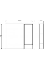 Зеркало-шкаф Comforty Гамбург 90 дуб сонома