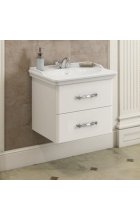 Тумба с раковиной Comforty Неаполь 65 белый глянец подвесная