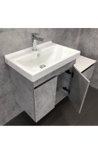 Тумба с раковиной Comforty Осло 60 бетон светлый подвесная 