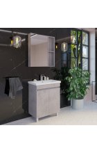Тумба с раковиной Comforty Осло 70НД бетон светлый напольная