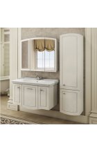 Тумба с раковиной Comforty Палини 100 белый глянец подвесная