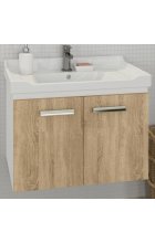 Тумба с раковиной Comforty Рига 70 дуб сонома подвесная