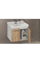 Тумба с раковиной Comforty Рига 70 дуб сонома подвесная