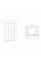 Душевая дверь RGW PA-13 150х195 прозрачное стекло