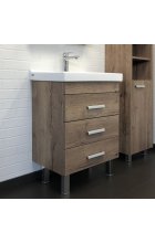 Тумба с раковиной Comforty Никосия 60Н дуб темный напольная