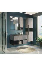 Зеркало-шкаф Comforty Франкфурт 90 бетон светлый