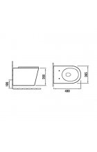 Унитаз Comforty 105MB черный матовый безободковый подвесной