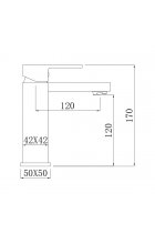 Смеситель для умывальника Comforty FC045A-CMT черный матовый