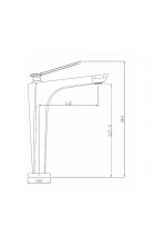 Смеситель для умывальника Comforty FC088B-CMT черный матовый