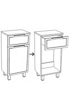 Комод Corozo Монро 40 Z1 белый с б/к