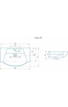 Тумба с раковиной Corozo Монро 50 напольная белая