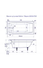 Ванна чугунная Delice Repos DRL-220507 150x70 