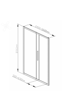 Душевая дверь DETO FC 140-160 Chrome
