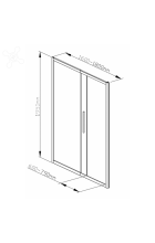 Душевая дверь DETO FB 160-180 Black