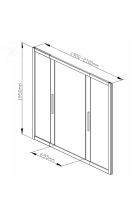 Душевая дверь DETO FB2 190-210 Black