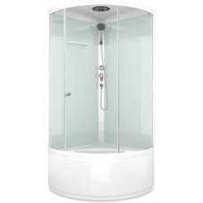 Душевая кабина Domani-Spa Simple High белые стенки/ прозрачное стекло