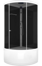 Душевая кабина Domani-Spa Simple High черные стенки/ тонированное стекло Душевая кабина Domani-Spa Simple High черные стенки/ тонированное стекло