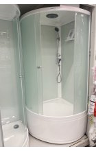 Душевая кабина Domani-Spa Simple High белые стенки/ сатин-матированное стекло