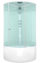 Душевая кабина Domani-Spa Simple High белые стенки/ сатин-матированное стекло Душевая кабина Domani-Spa Simple High белые стенки/ сатин-матированное стекло
