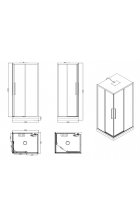 Душевая кабина Esbano ESM-108CKR левый