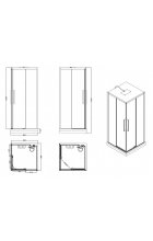 Душевая кабина Esbano ESM-90CKR